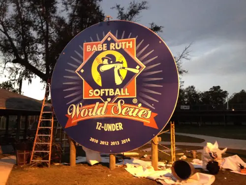 Large format printed banner produced by Cardinal Signs