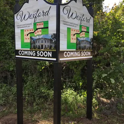Post and panel business sign built and installed by Cardinal Signs (example 8)