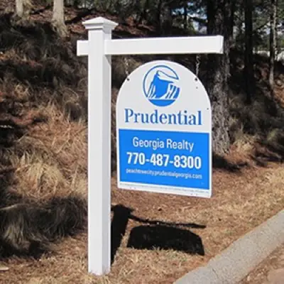 Printed yard sign on an H-stake (example 10)